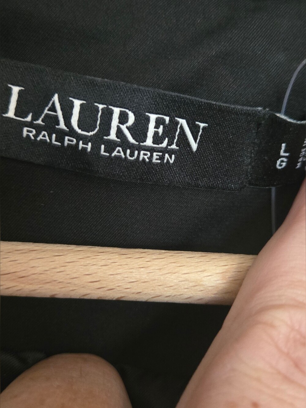Lauren Ralph Lauren Black Trench Coat Large - Picture 3 of 10